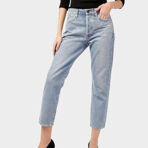 Goldsign Low Slung Jeans Marled Blue Wash